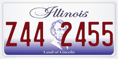 IL license plate Z442455