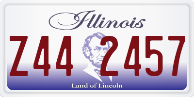IL license plate Z442457