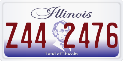 IL license plate Z442476