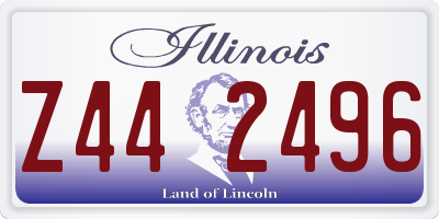 IL license plate Z442496