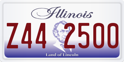 IL license plate Z442500