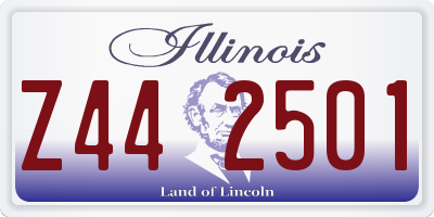 IL license plate Z442501