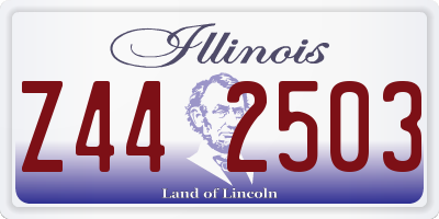 IL license plate Z442503