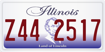 IL license plate Z442517