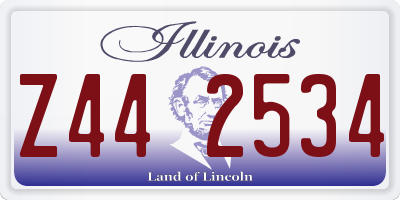 IL license plate Z442534