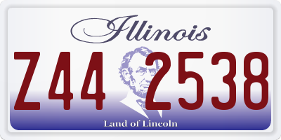 IL license plate Z442538
