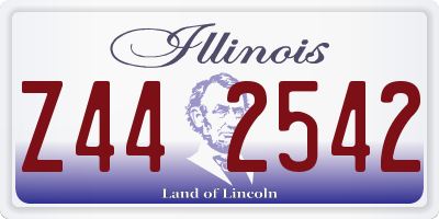 IL license plate Z442542