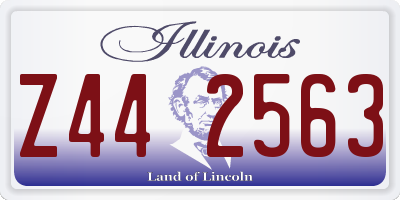 IL license plate Z442563