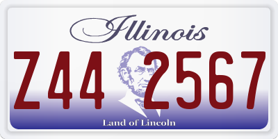 IL license plate Z442567