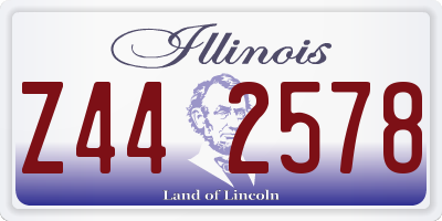 IL license plate Z442578