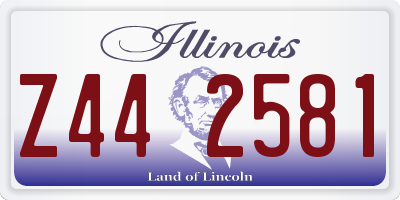 IL license plate Z442581