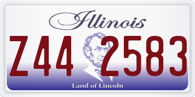 IL license plate Z442583