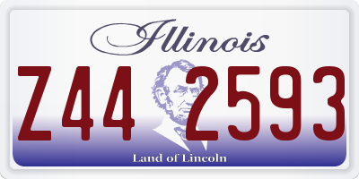 IL license plate Z442593