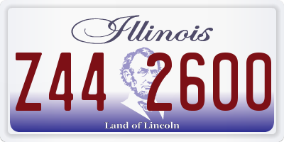 IL license plate Z442600