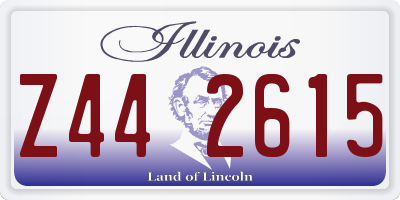 IL license plate Z442615