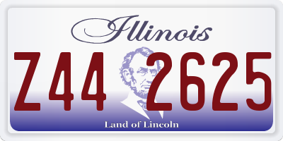 IL license plate Z442625