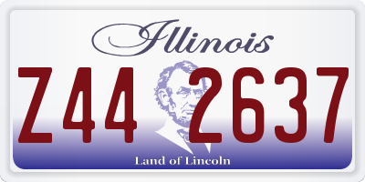 IL license plate Z442637