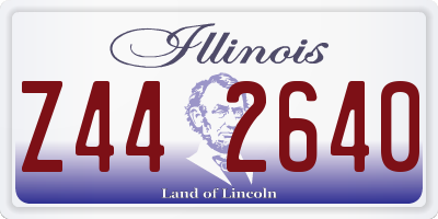 IL license plate Z442640