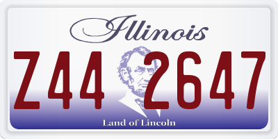IL license plate Z442647
