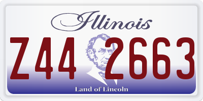 IL license plate Z442663