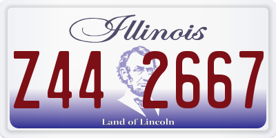 IL license plate Z442667