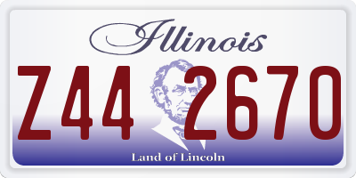 IL license plate Z442670