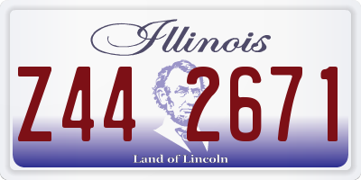 IL license plate Z442671