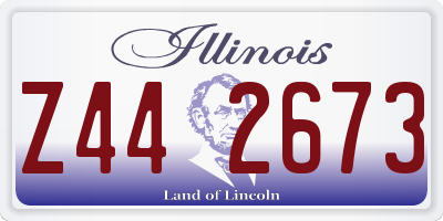 IL license plate Z442673