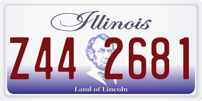 IL license plate Z442681