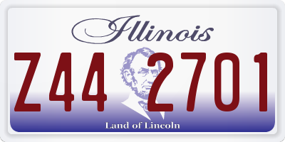 IL license plate Z442701