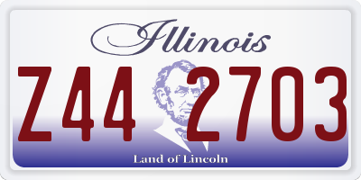 IL license plate Z442703