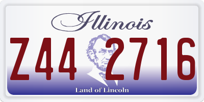 IL license plate Z442716