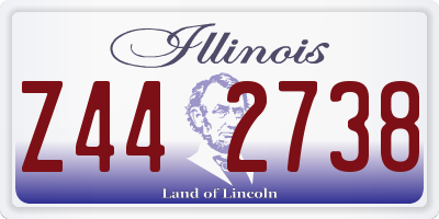 IL license plate Z442738