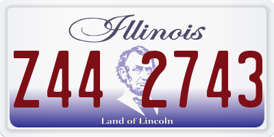 IL license plate Z442743