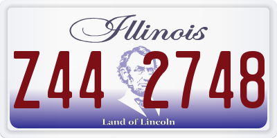 IL license plate Z442748