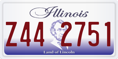 IL license plate Z442751