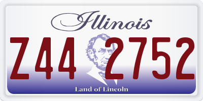 IL license plate Z442752
