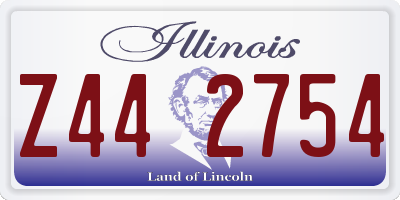 IL license plate Z442754