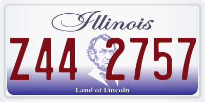 IL license plate Z442757