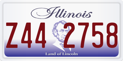 IL license plate Z442758