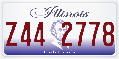 IL license plate Z442778