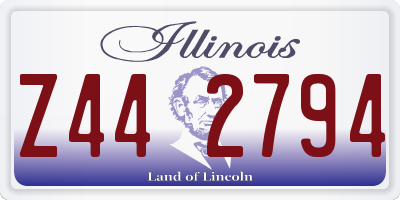 IL license plate Z442794