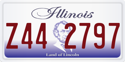 IL license plate Z442797