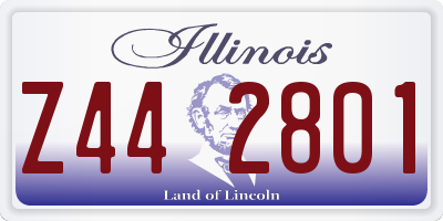 IL license plate Z442801