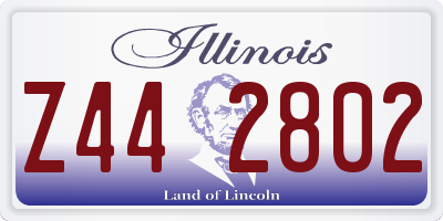 IL license plate Z442802