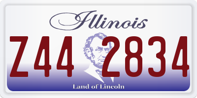 IL license plate Z442834