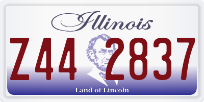 IL license plate Z442837