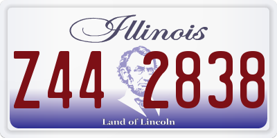 IL license plate Z442838