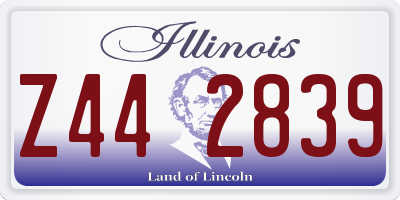IL license plate Z442839