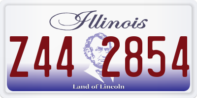 IL license plate Z442854